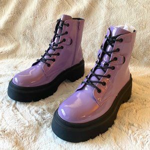 Women's Sidneyy Lace-up Combat Boot In Light Purple (Size US 8)